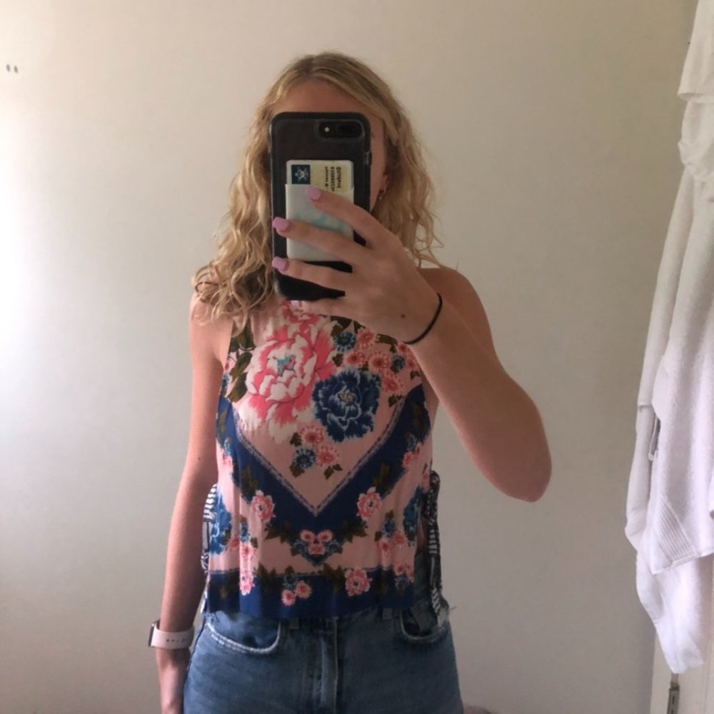 Free People side tie top